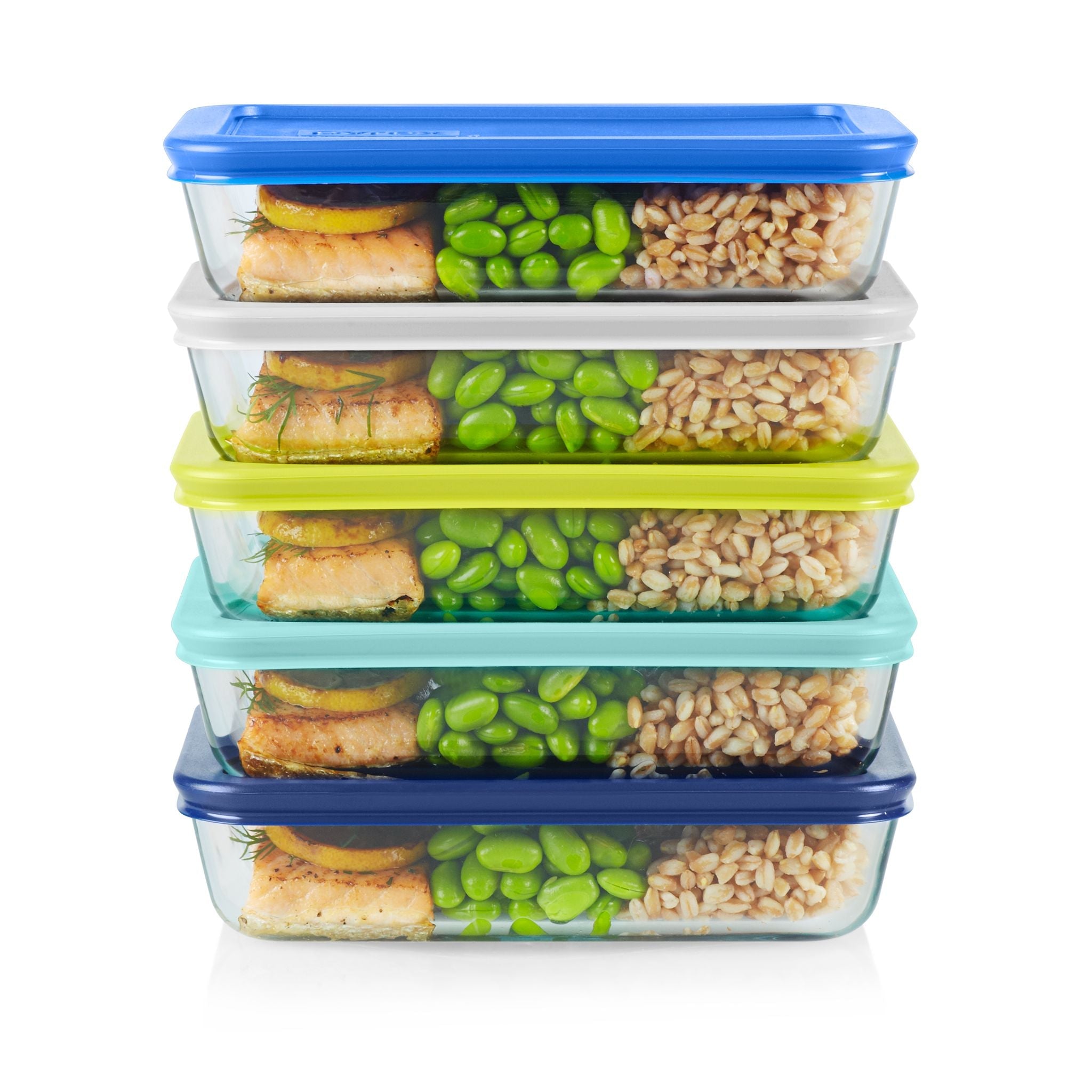 Pyrex® Simply Store® 10-piece Meal Prep Rectangular Glass Storage Set - Image 2
