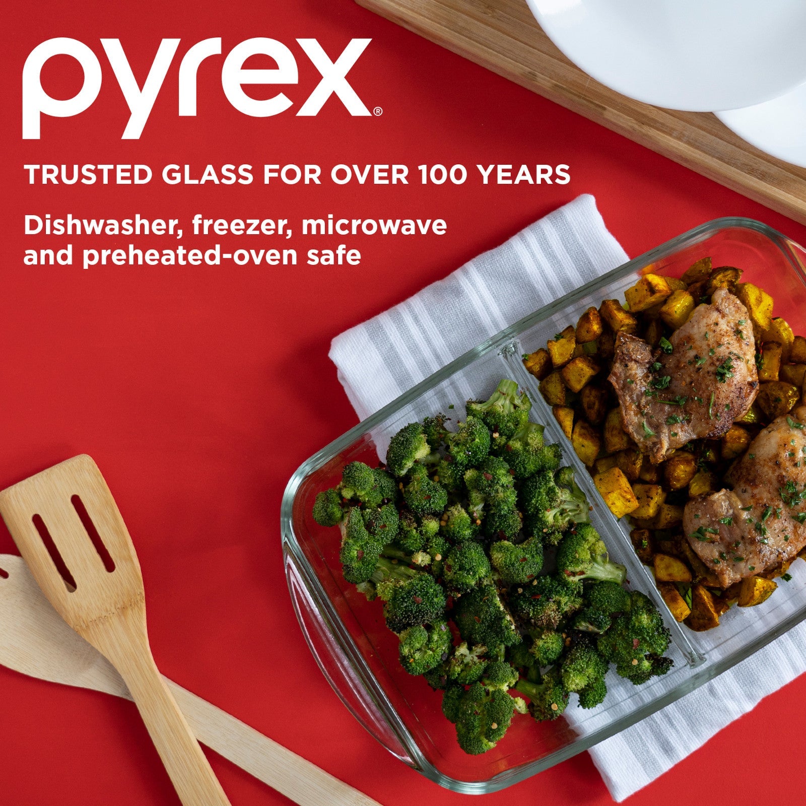 Pyrex? 8 x 12 Divided Glass Baking Dish - Image 6