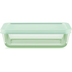 Pyrex® Simply Store® Tinted 3-cup Rectangle Storage with Green Plastic Lid
