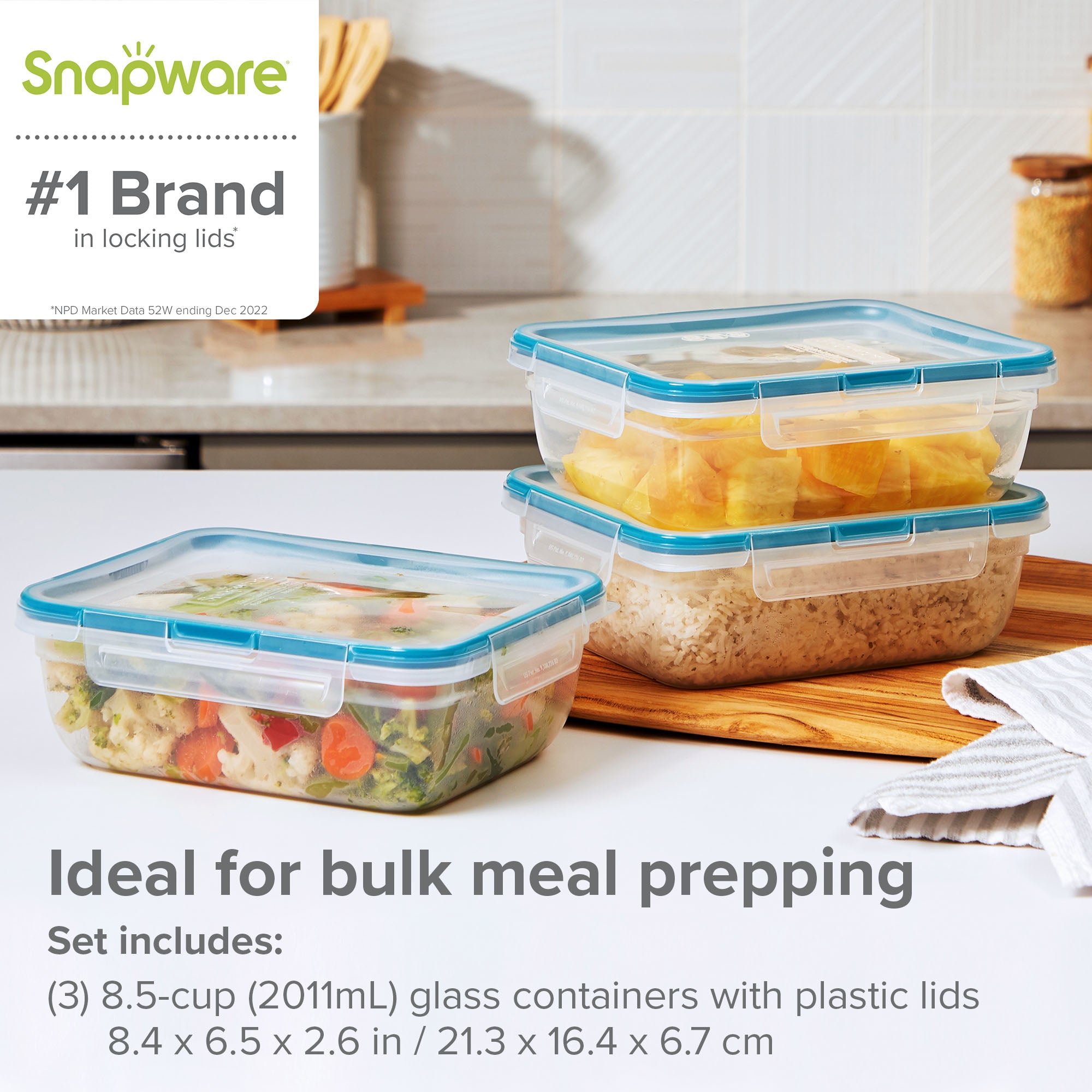 Snapware® Total Solution® 6-piece Rectangular Plastic Food Storage Set - Image 4